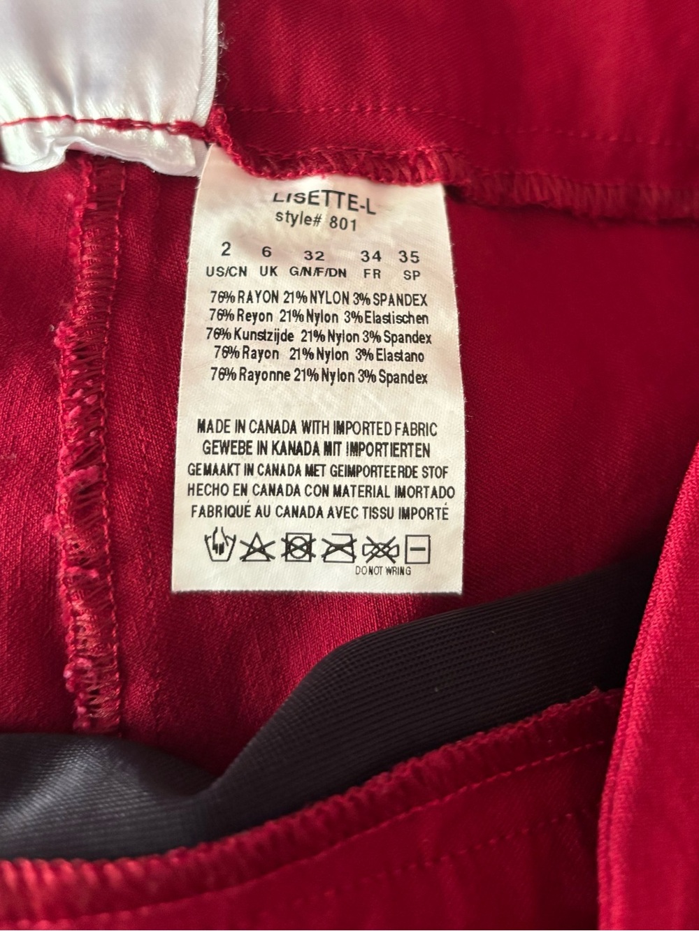 LISETTE Stretch Pants in Raspberry - Picture 4 of 5